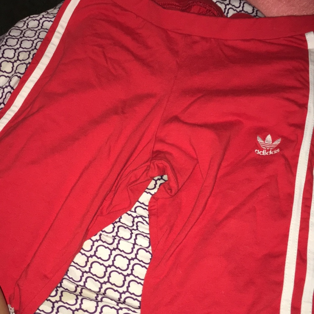 Red Adidas leggings